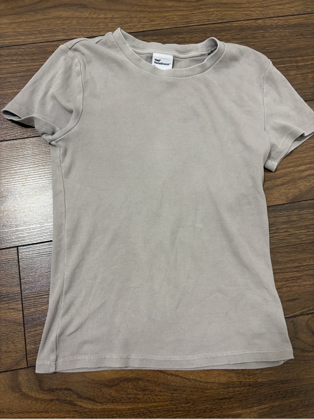 TNA Ribbed Short Sleeve Crewneck Tee - Taupe